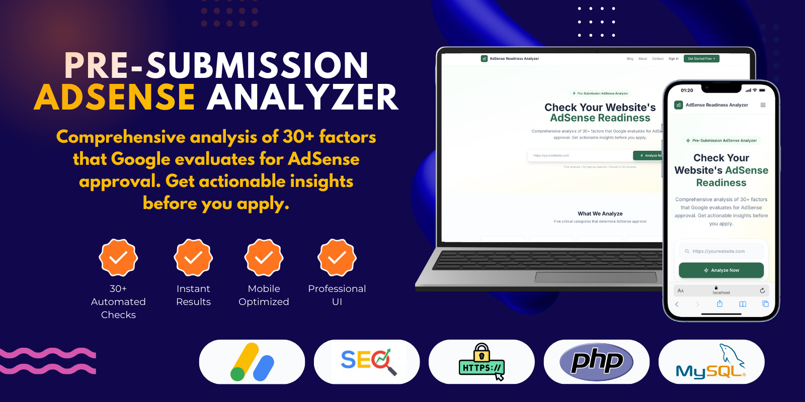 Pre-Submission AdSense Analyzer - Audit PHP Script