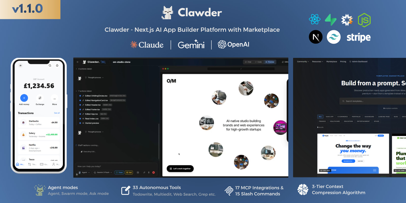 Clawder – AI App Builder SaaS