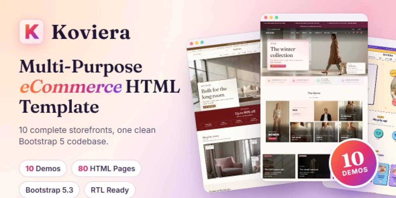 Koviera - Multipurpose Ecommerce HTML Template