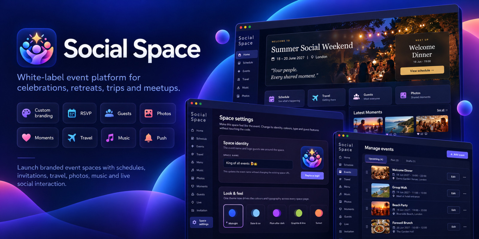 Social Space - White Label Event Platform