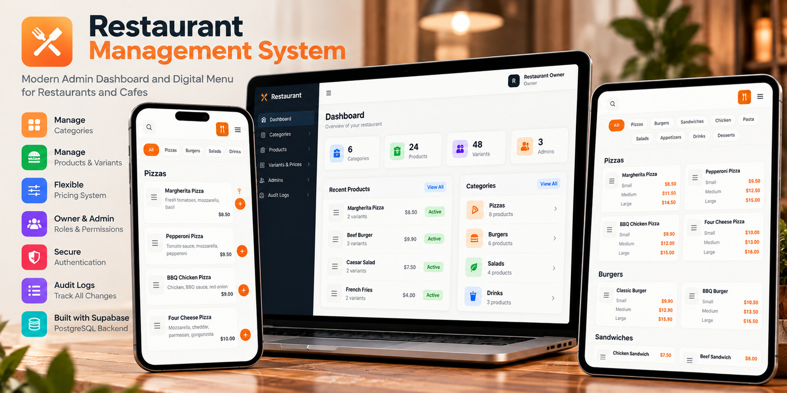 Restaurant Management System and Digital Menu