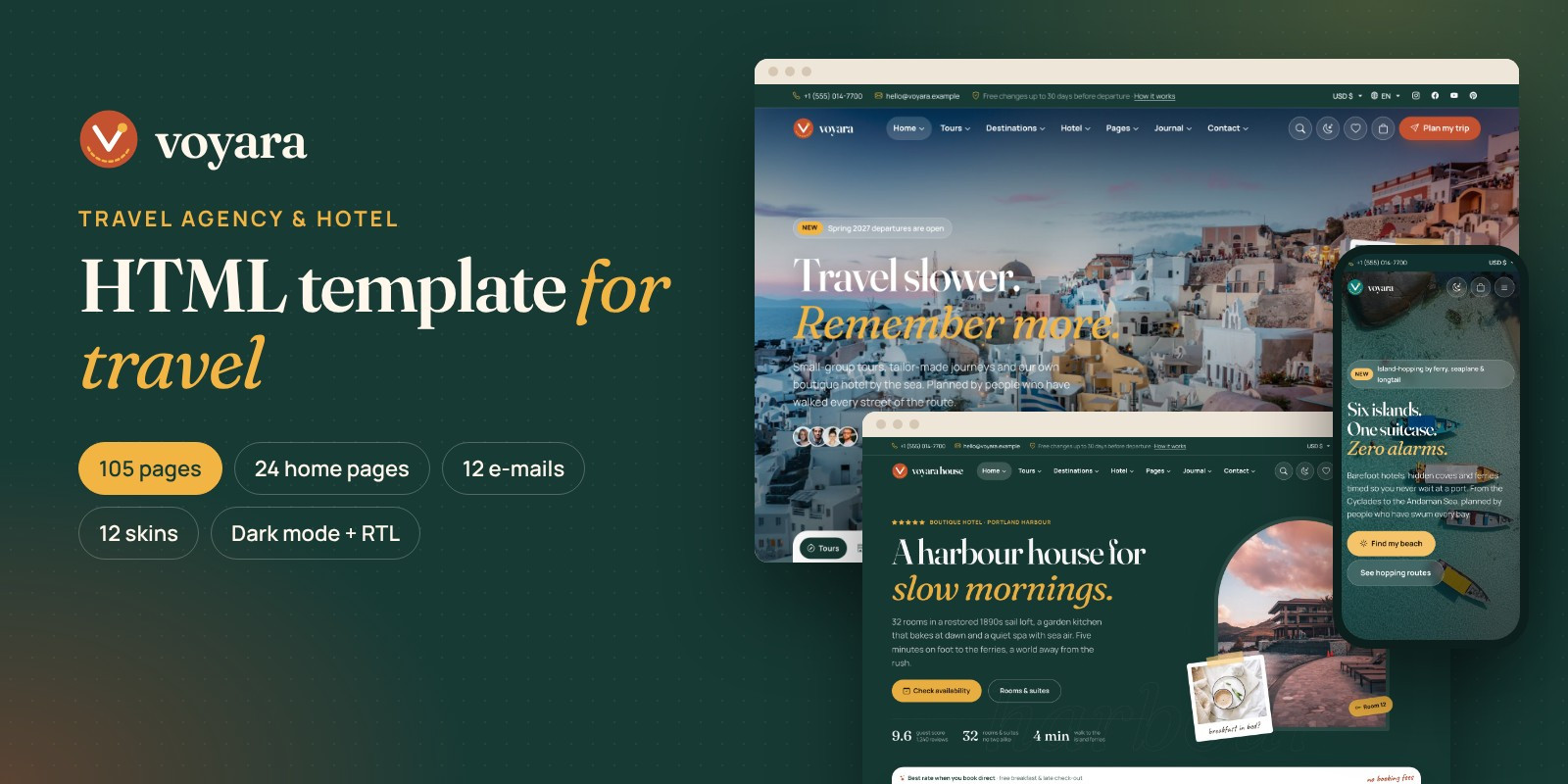 Voyara - Travel Agency and Hotel HTML Template