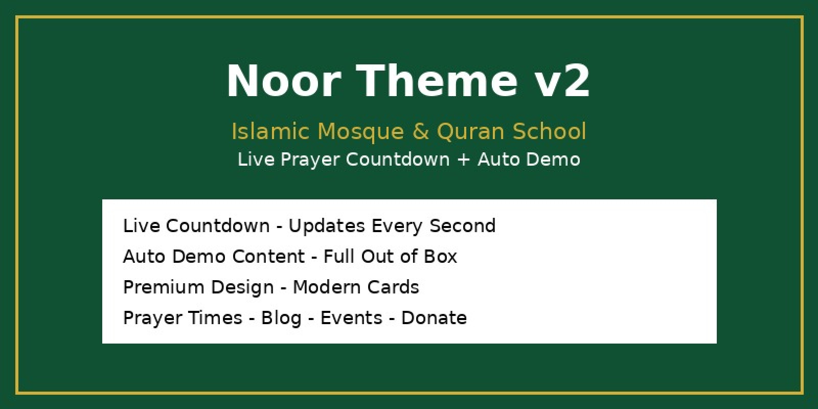Noor - Mosque and Quran School WordPress Theme