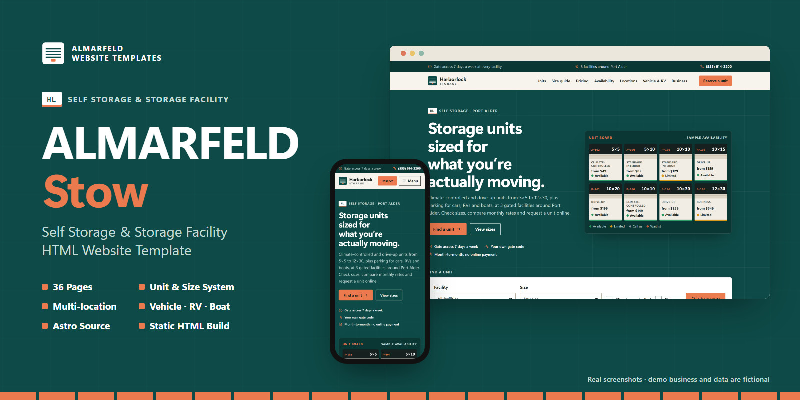 Almarfeld Stow - Self Storage HTML Template