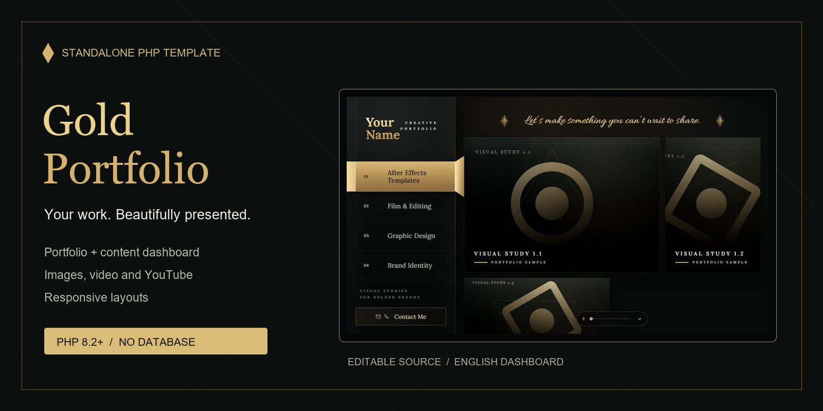 Gold Portfolio - PHP Site with Admin Dashboard
