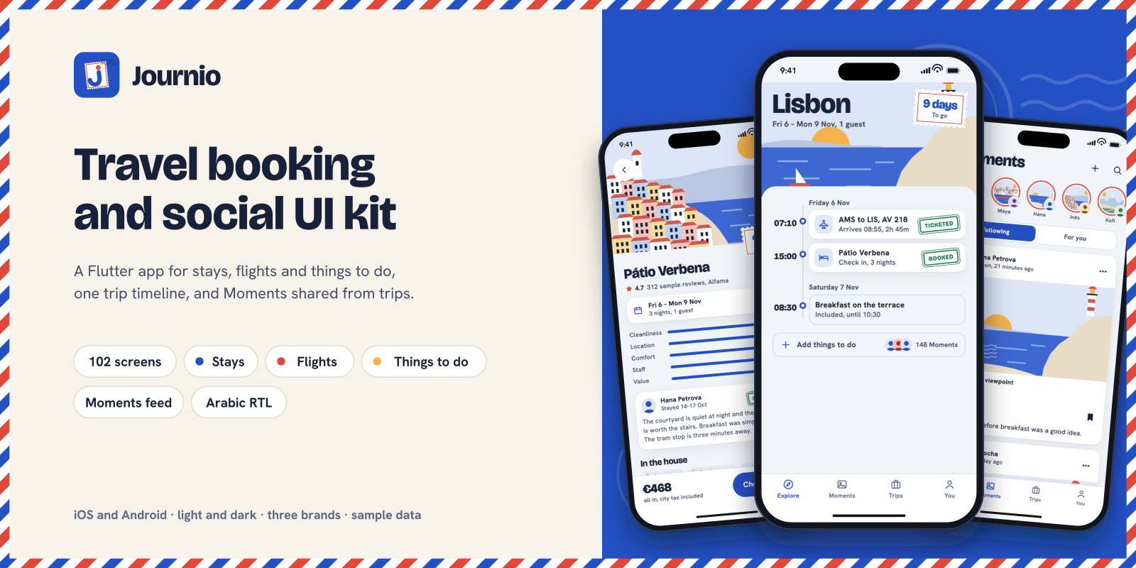 Journio - Travel and Social Flutter UI Kit
