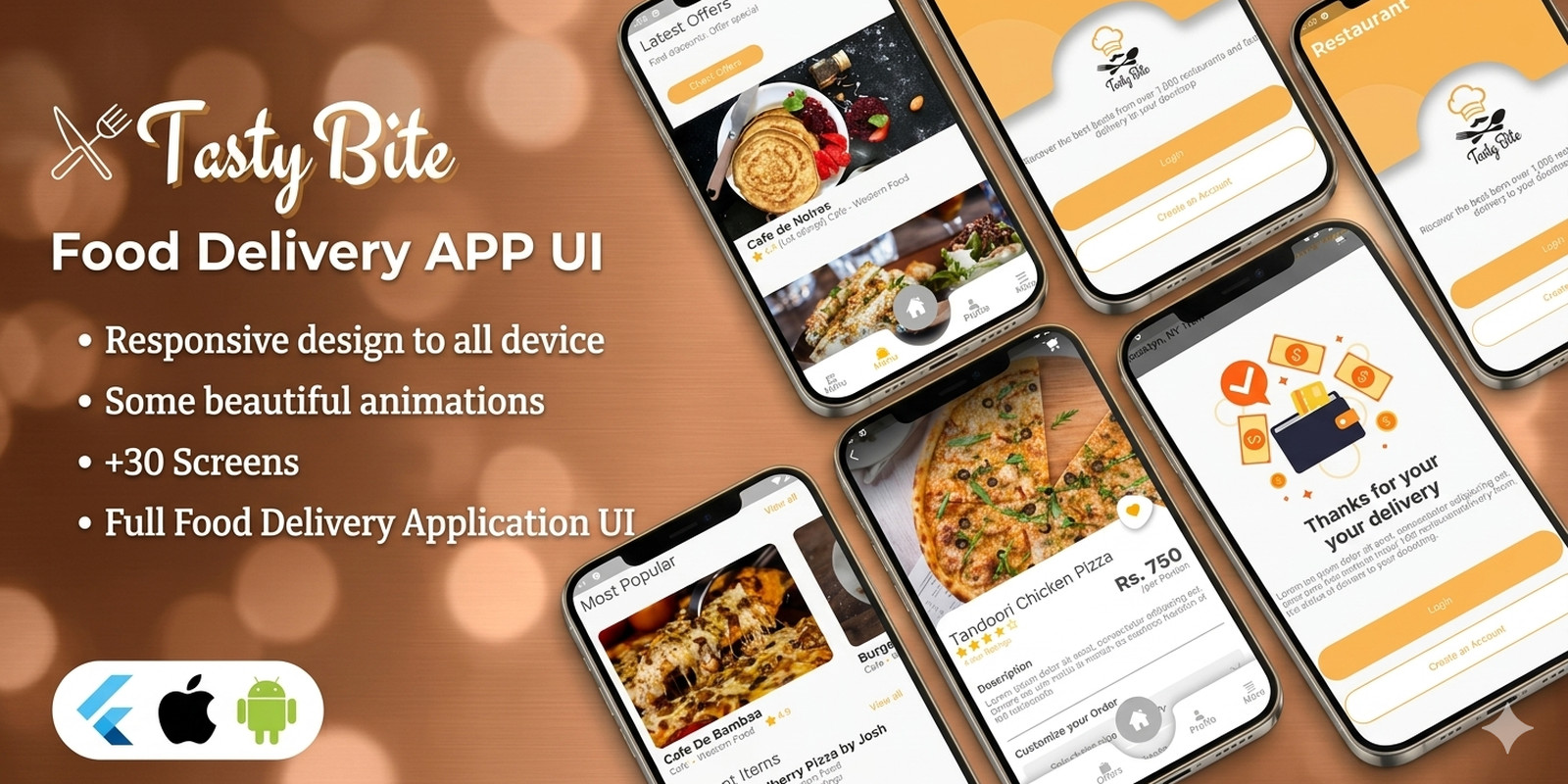 TastyBite - Flutter Food Delivery UI Template