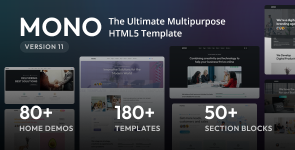 Mono - Multi-Purpose HTML5 Template
