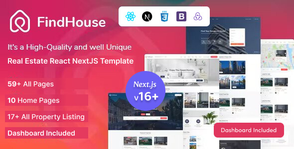 FindHouse - Real Estate React NextJS Template