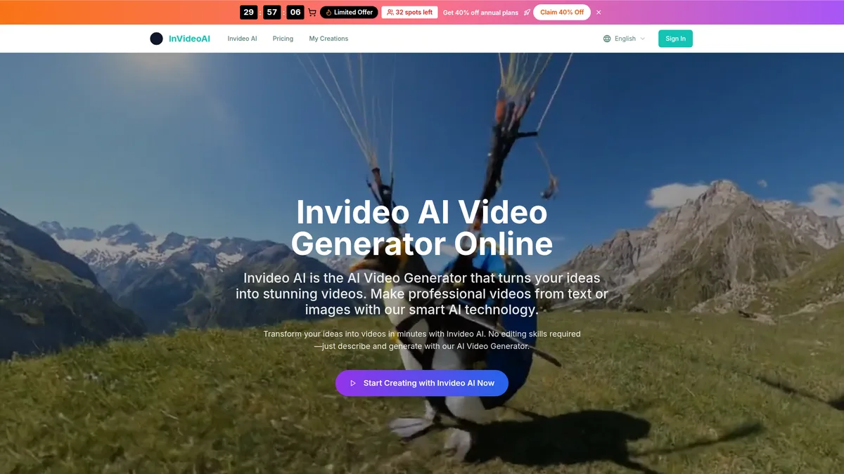 Invideo AI Video Generator - Create Videos Without Limits | AI Video Maker