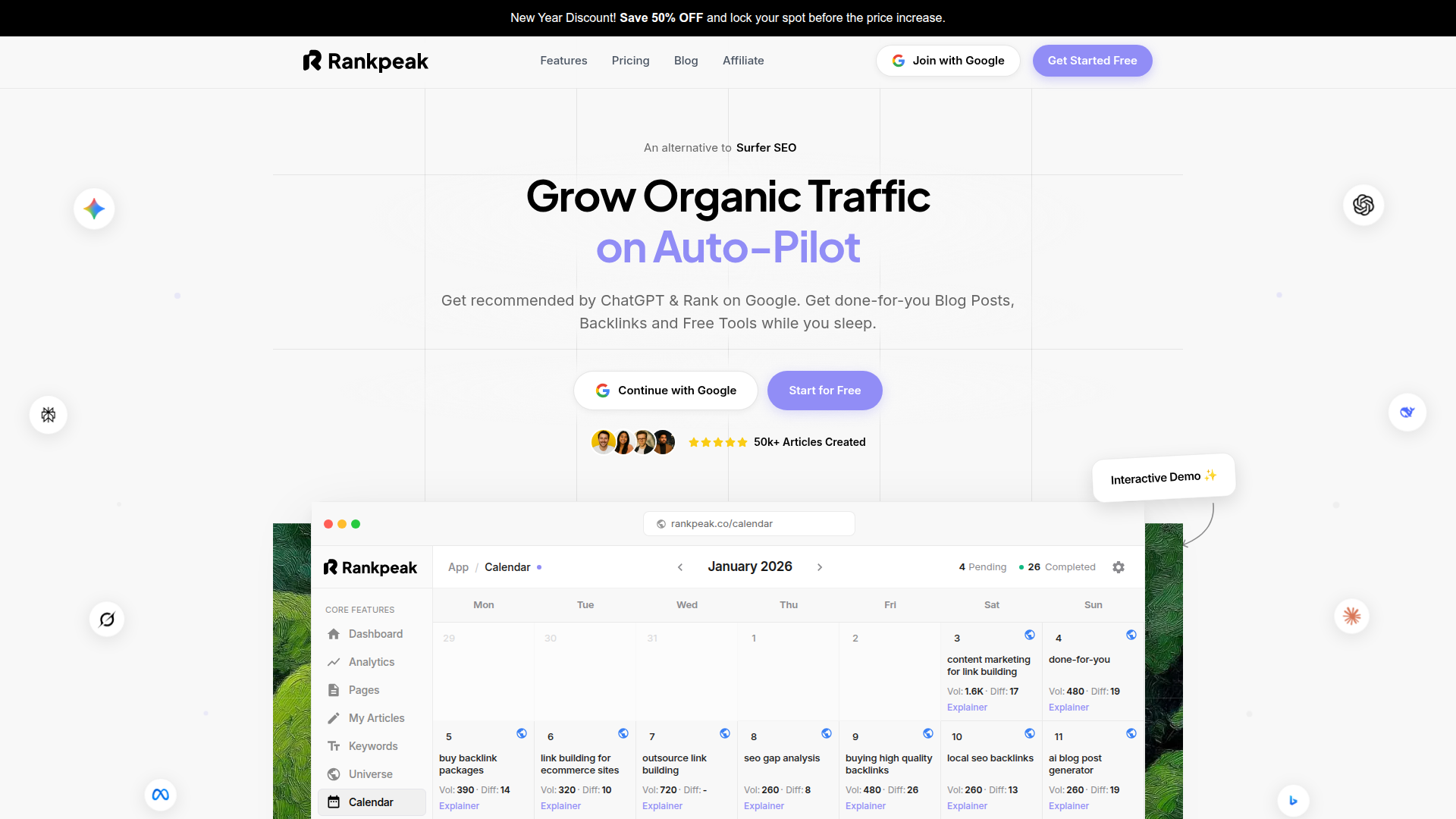 Rankpeak - Grow Organic Traffic on Auto-Pilot | Rankpeak