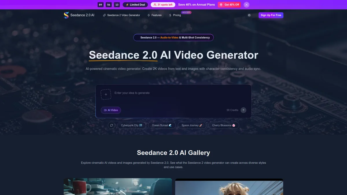 Seedance 2.0 AI | #1 AI Video Generator