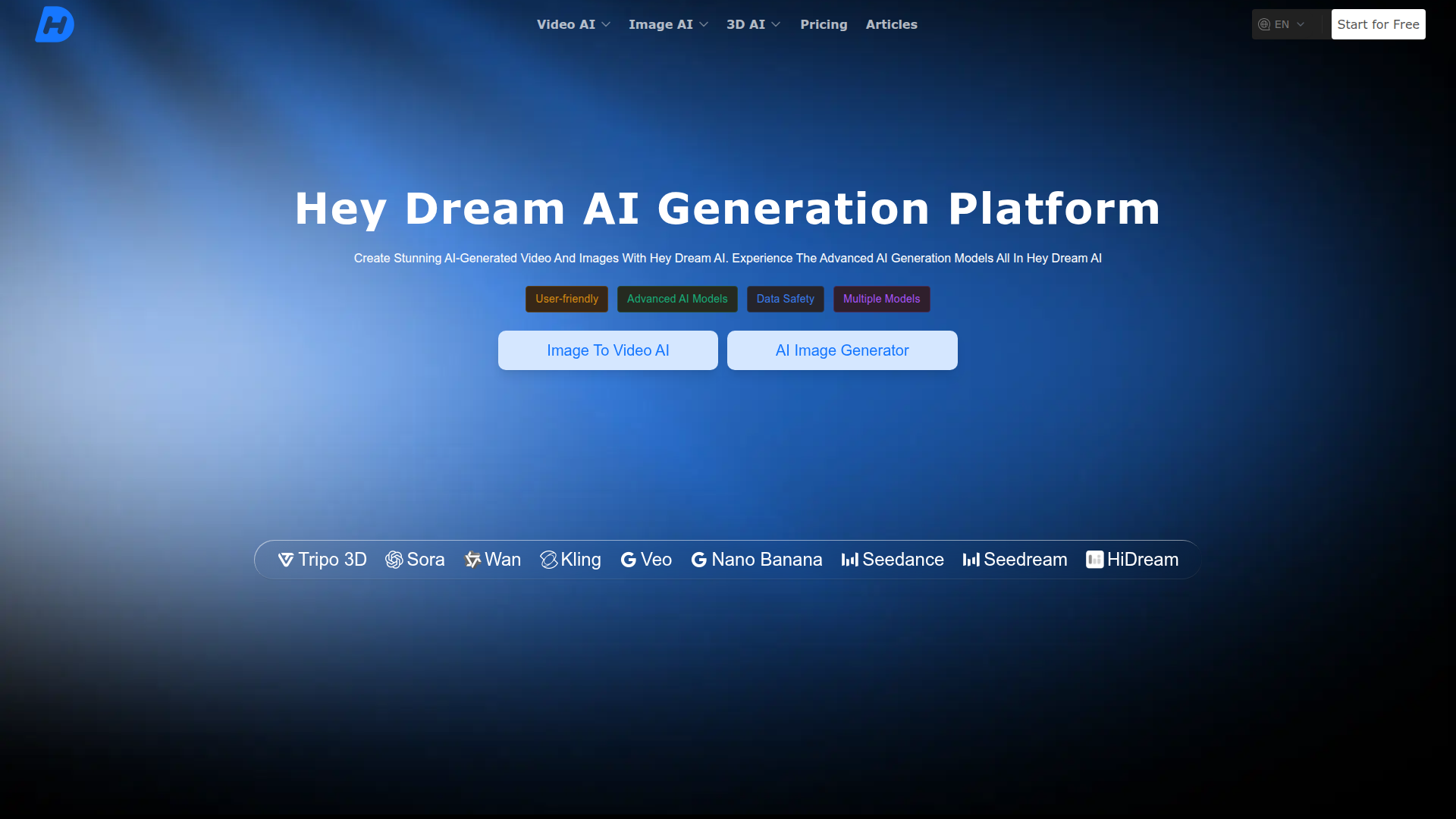 Hey Dream AI: Free AI for Video & Image Generation