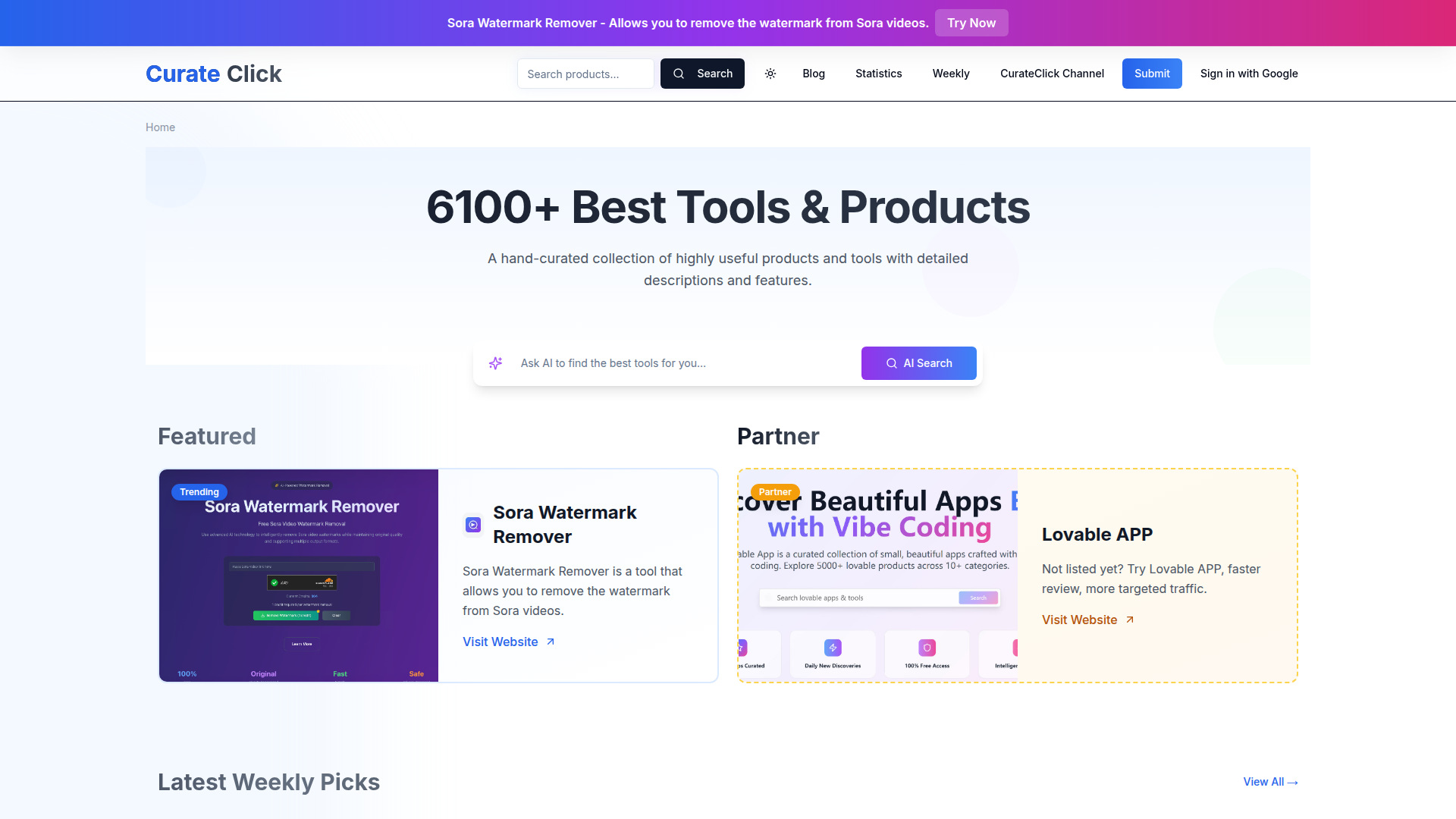 Discover the latest and most popular Products - CurateClick