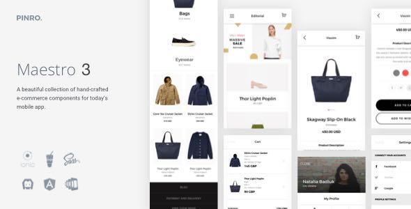 Maestro - Ionic 3 E-Commerce Template