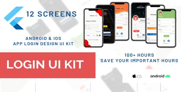 Flutter Login & Registration UI KIT 12 Screens