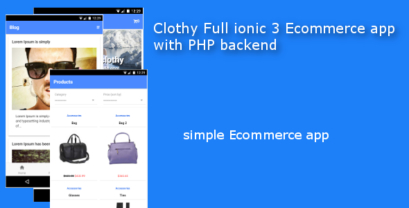 Clothy Ionic 3 Ecommerce App