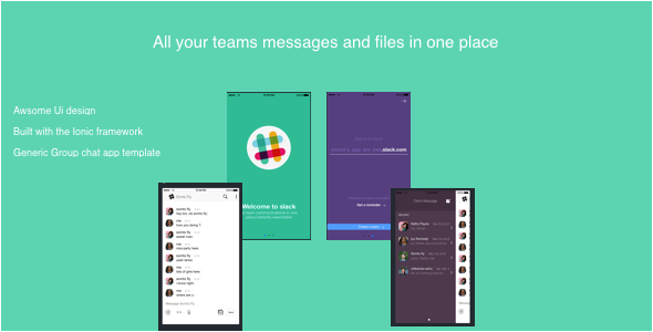 ionic Slack ( Template Version)