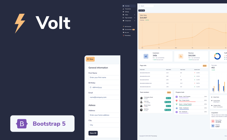 Volt - Free Bootstrap 5 Dashboard Template