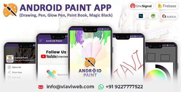 Android Paint App (Drawing Pen, Glow Pen, Paint Book, Magic Black)