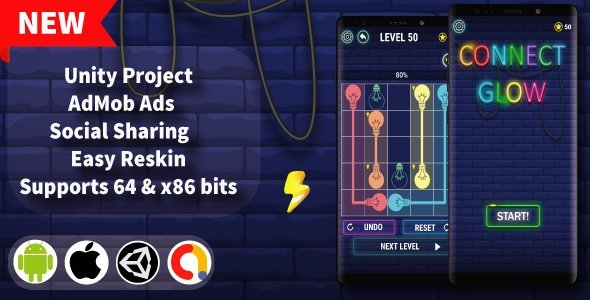 Connect Glow - Unity Game Template + Admob