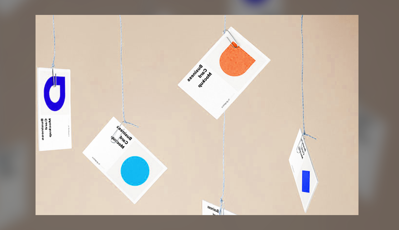 Free Hanging Business Card Mockups