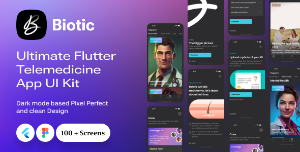 Biotic - Ultimate Flutter Telemedicine App UI Kit