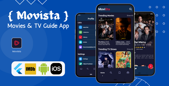 Movista v1.1 - Movies & TV Guide App | Flutter & IMDB API | Android & iOS
