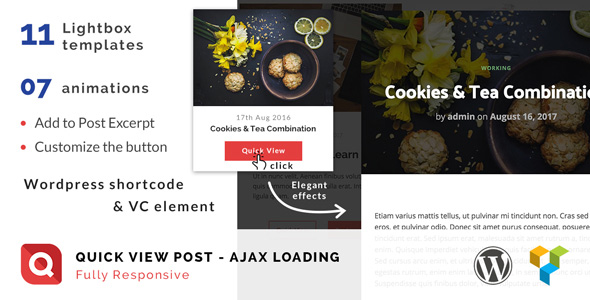 Quick View - Lightbox for WordPress post