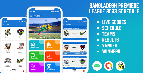 Bangladesh Premiere League (BPL) 2023 Schedule, Live Score App