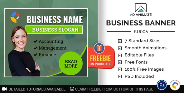 Business Banner - HTML5 Ad Template (BU006)