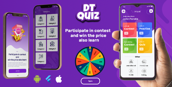 DTQuiz - Online Quiz Flutter App UI KIT Template