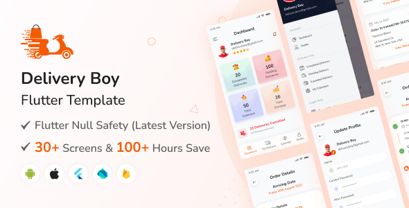 Flutter Delivery Man UI KIT