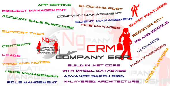 NgCRM Angular 7 CRM SinglePage Boilerplate Application | .net core api | Open Source