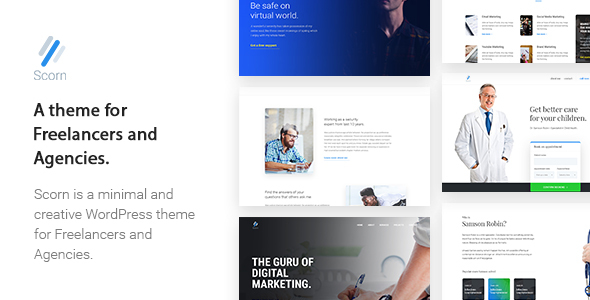 Scorn - Portfolio WordPress theme for Freelancers and Agencies