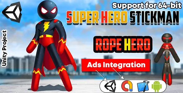 Spider Stickman Rope Hero 2 - Gangster Crime City - Gangster Crime City GAME Unity 3