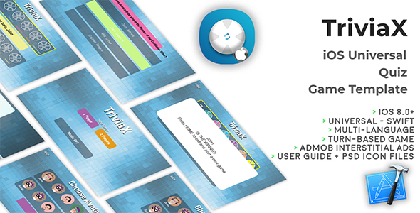 TriviaX | iOS Universal Multi-language Quiz Game Template (Swift)