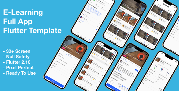 e-learning full app template / flutter online learning template