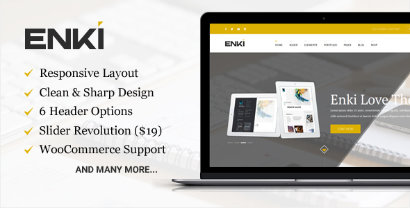 Enki ultimate corporate WordPress theme