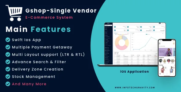 Gshop - Single vendor ecommerce iOS applications