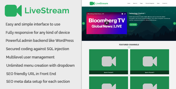 LiveStream - Live Channel and Live Stream Website