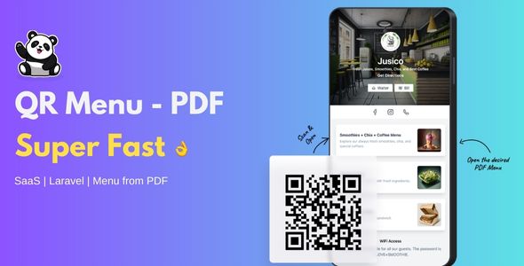 QR Menu - PDF. SaaS script for easy online menu