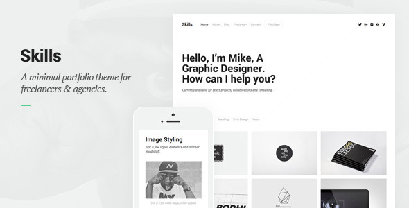 Skills - Portfolio for Freelancers & Agencies