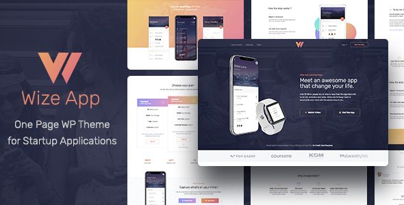WizeApp - One Page App Landing