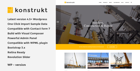 Konstrukt - Construction & Building WordPress Theme
