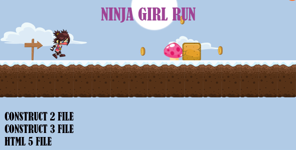 NINJA GIRL RUN - CONSTRUCT GAME