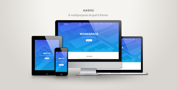 Aashu - A multipurpose drupal 8.x theme