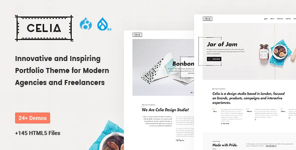 Celia - Innovative and Inspiring Portfolio Drupal 9 for Modern Agencies and Freelancers