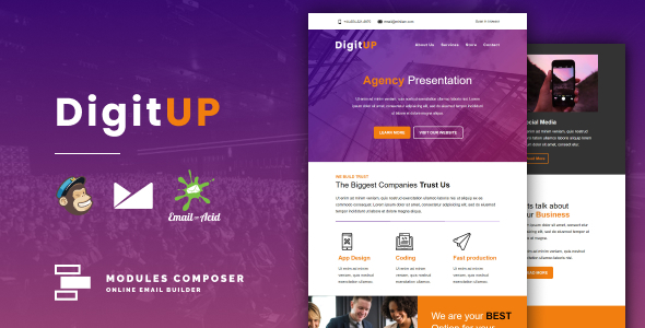 Digitup - Responsive Email for Agencies, Startups & Creative Teams with Online Builder