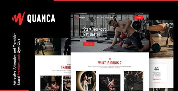 Quanca | Premium Gym Club Joomla Template
